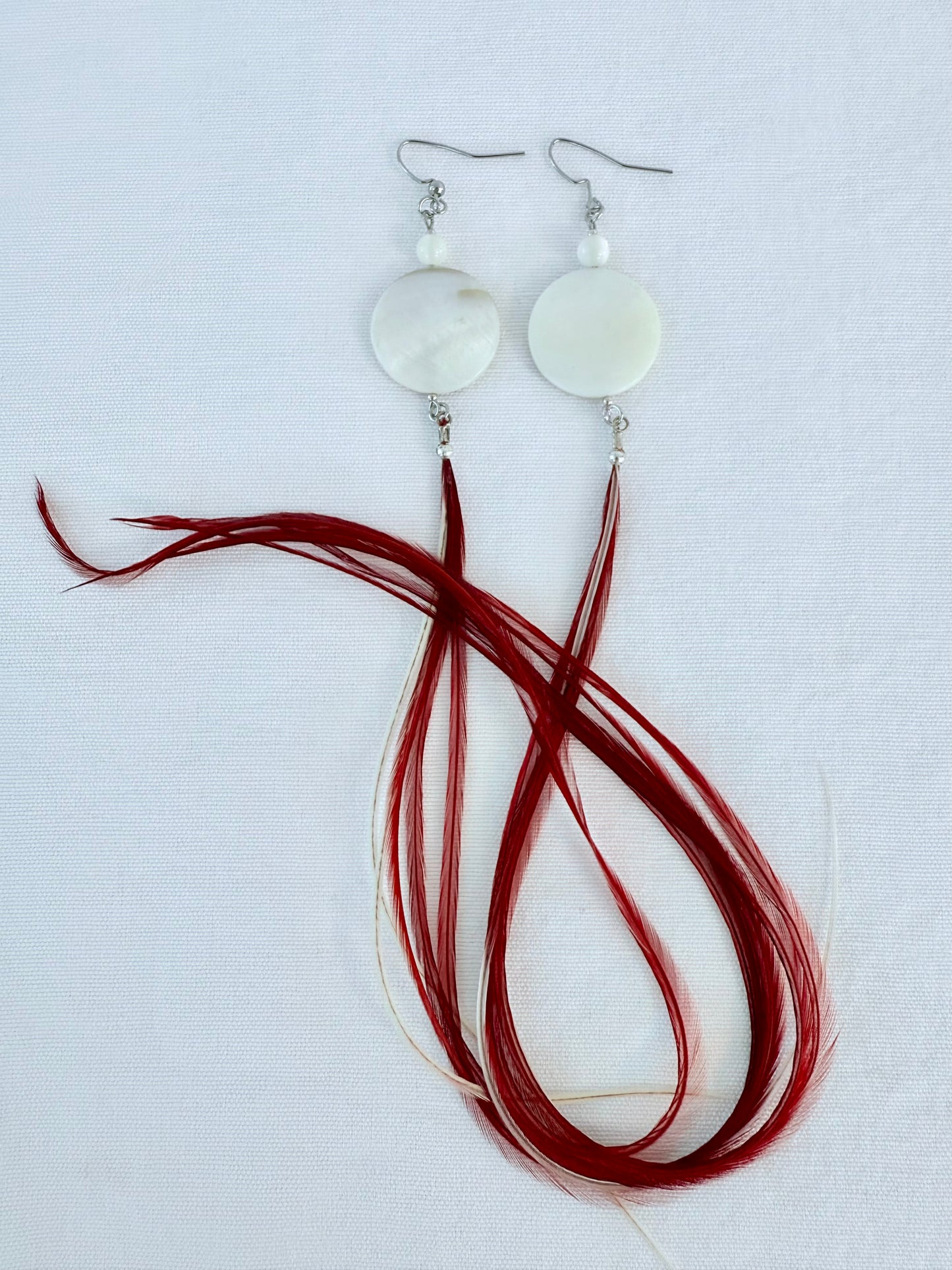 The Yin Feather + Stones Earring Set