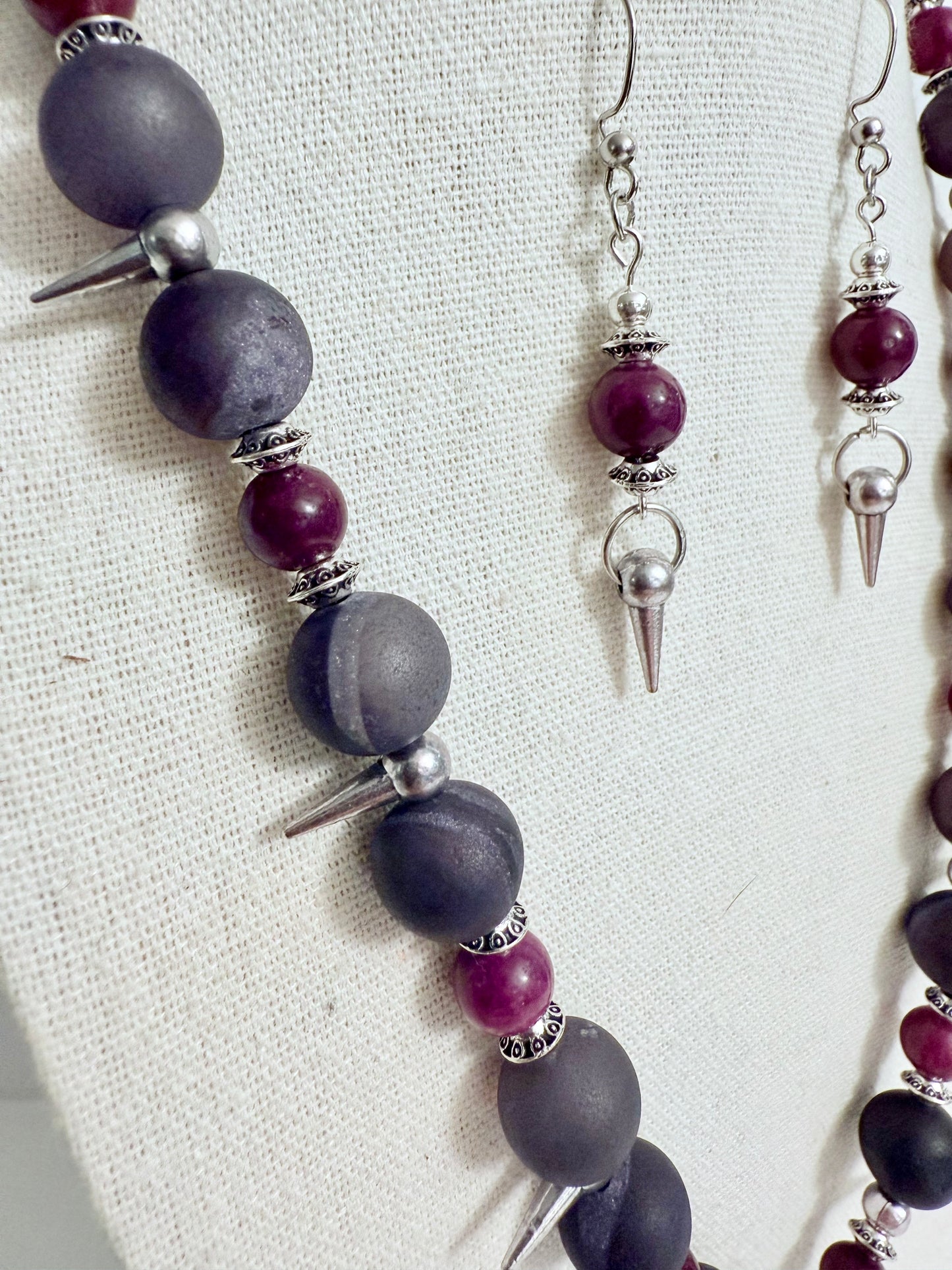 The Esther Pendant Necklace and Earring Set