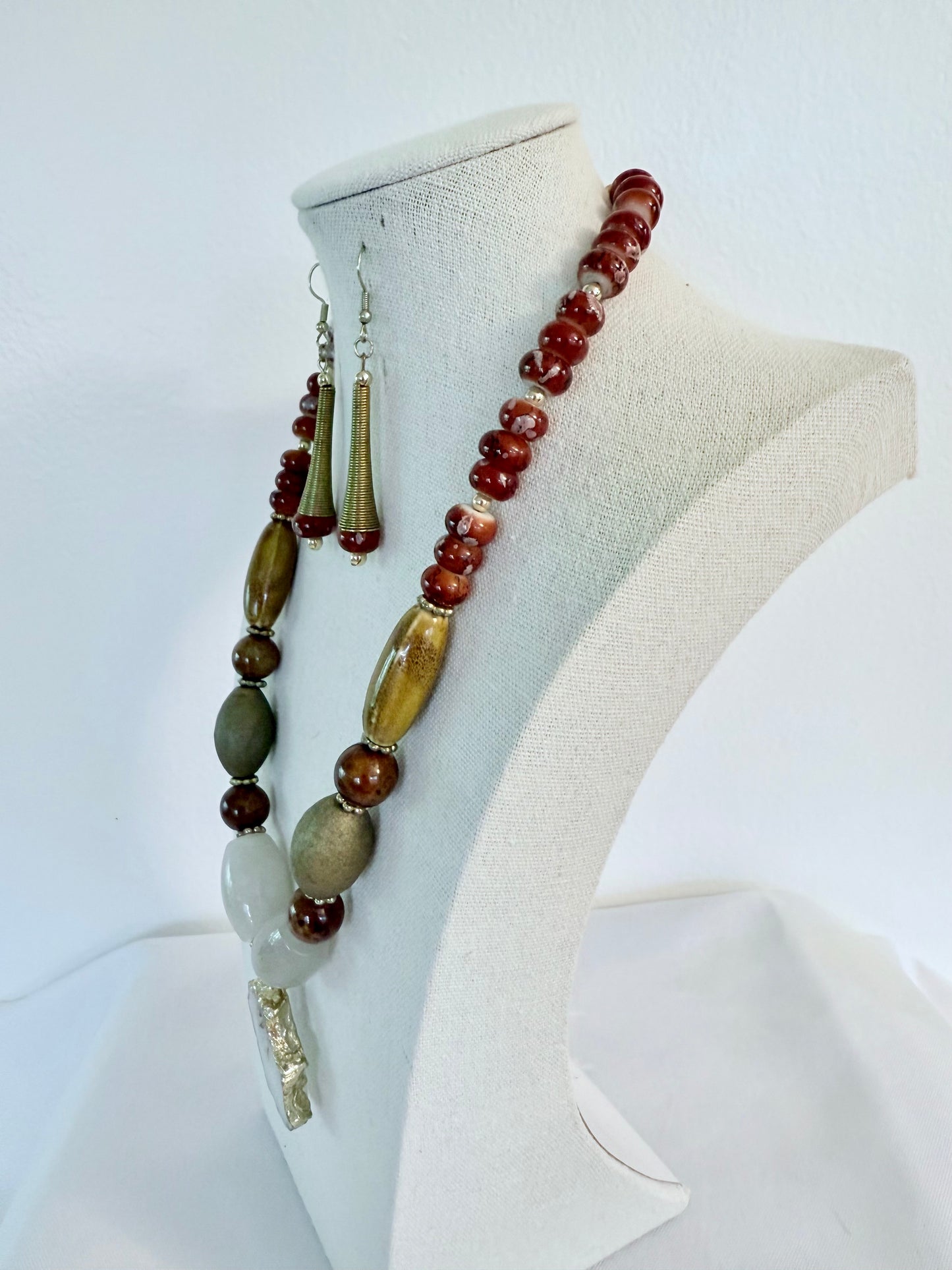 The Judith Pendant Necklace and Earring Set