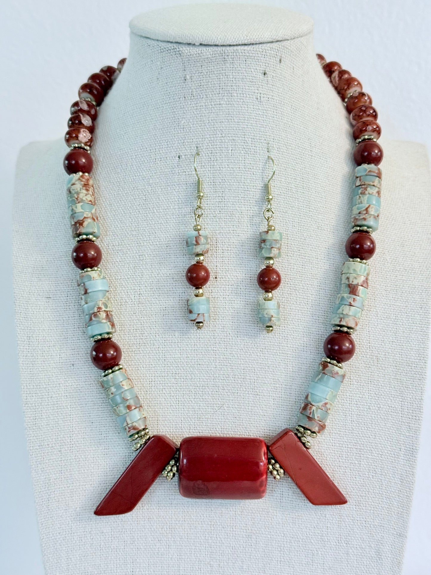 The Wadjet Choker and Earring Set