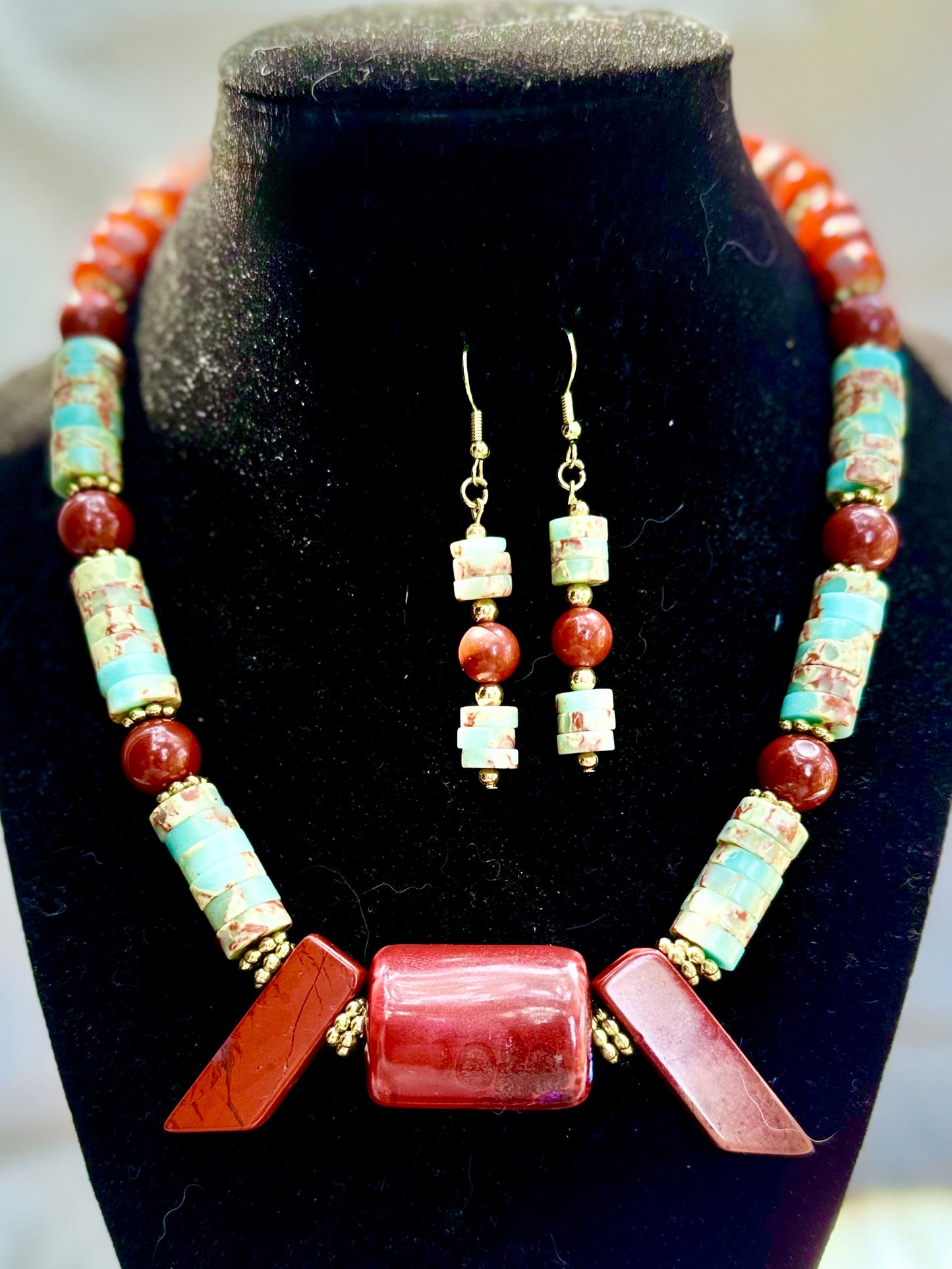 The Wadjet Choker and Earring Set