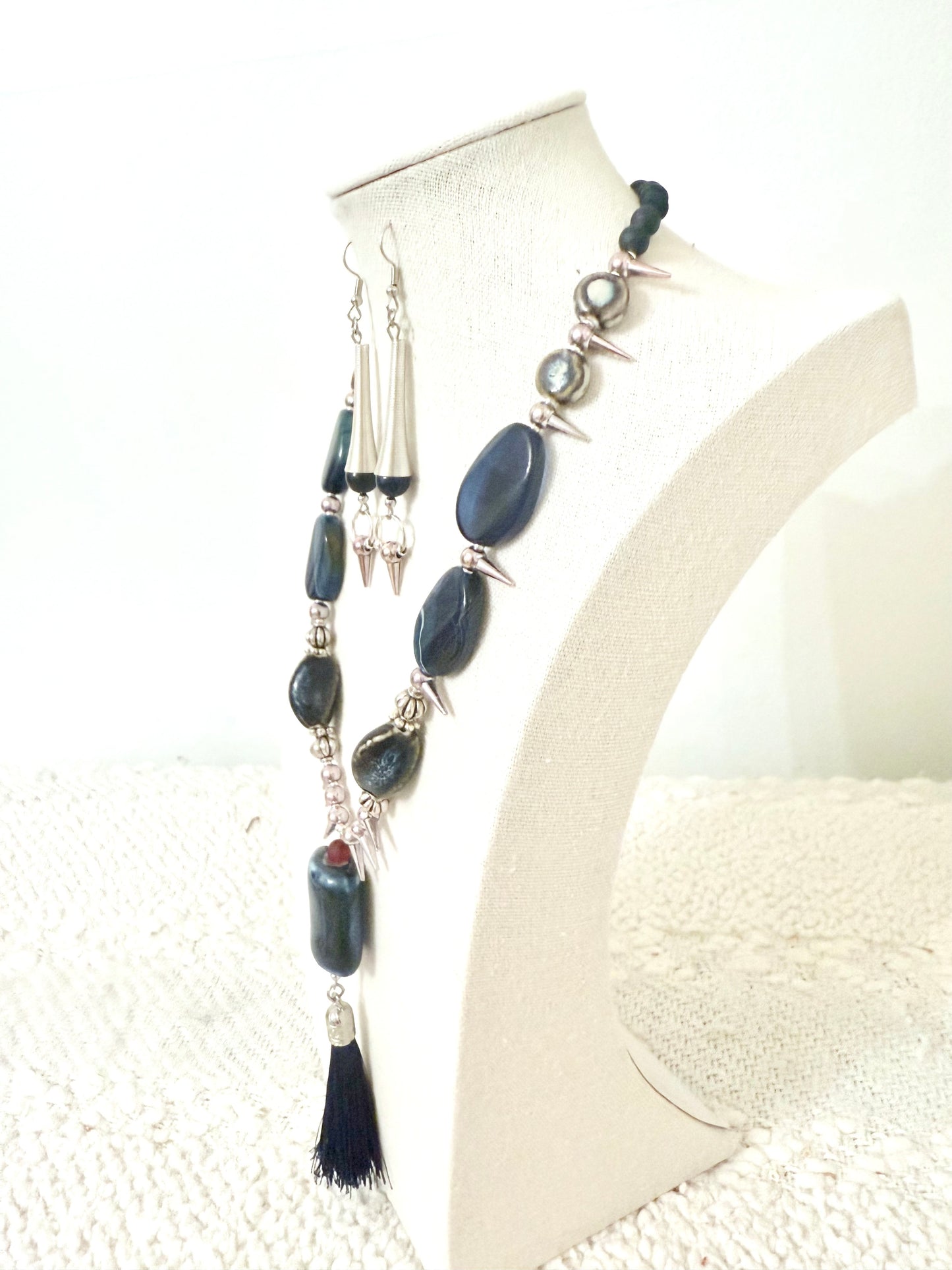 The Caterina Pendant Necklace and Earring Set