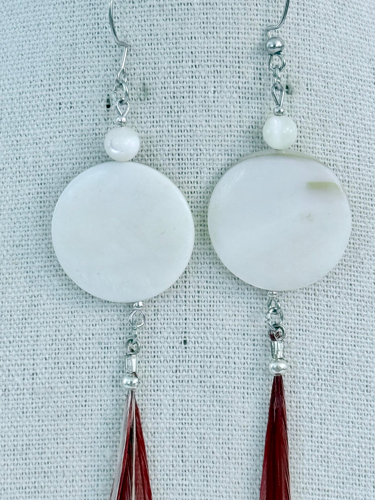 The Yin Feather + Stones Earring Set