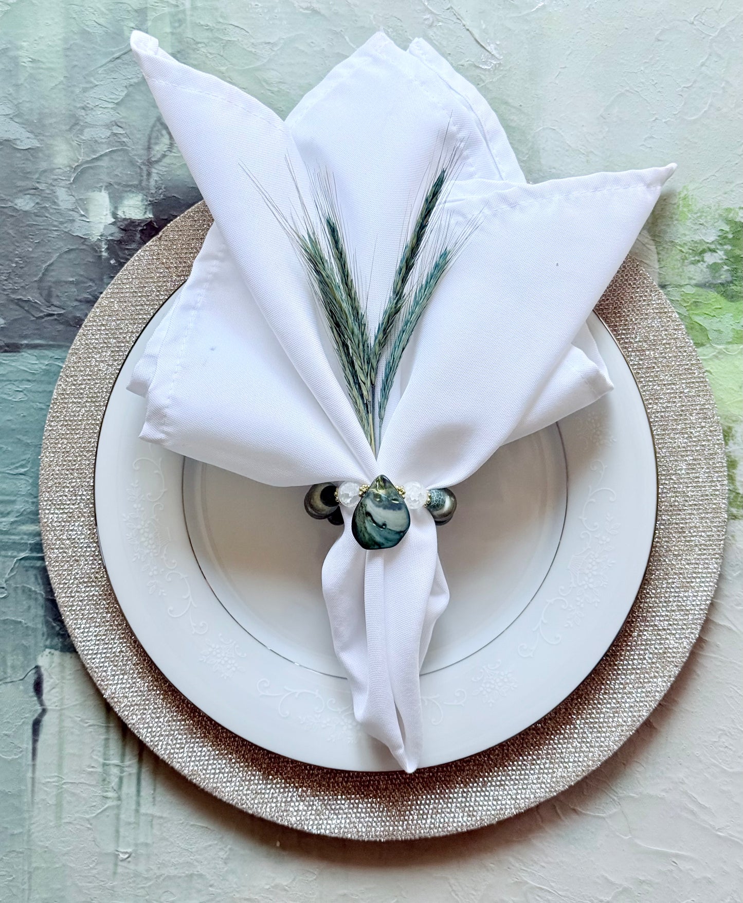 Le Celadon Napkin Ring Set (6)