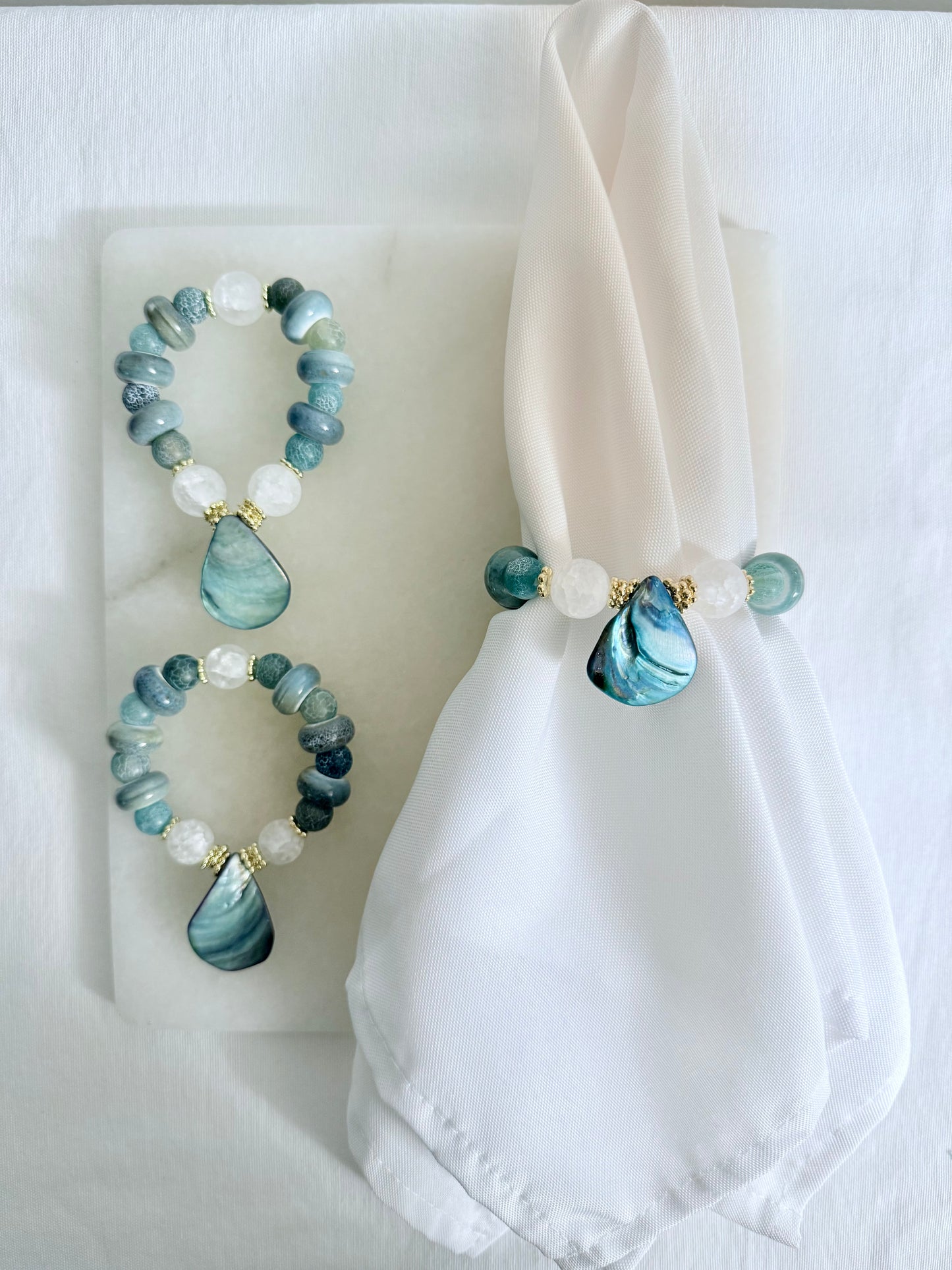 Le Celadon Napkin Ring Set (6)