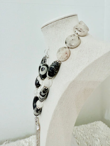 The Nephele Pendant Necklace and Earring Set