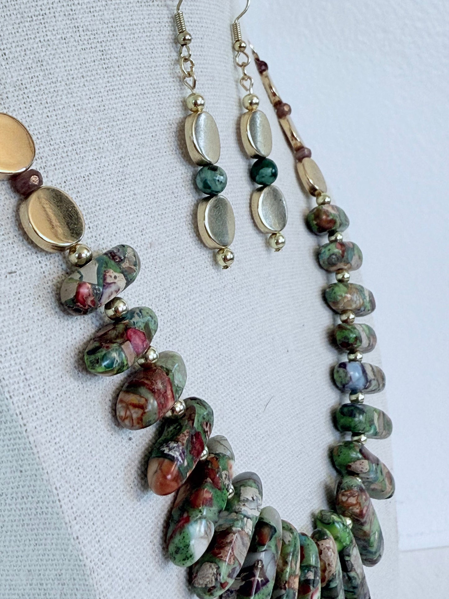 The Aranyani Bib Necklace and Earring Set