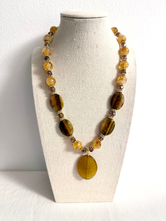 The Bastet Tiger Eye Necklace