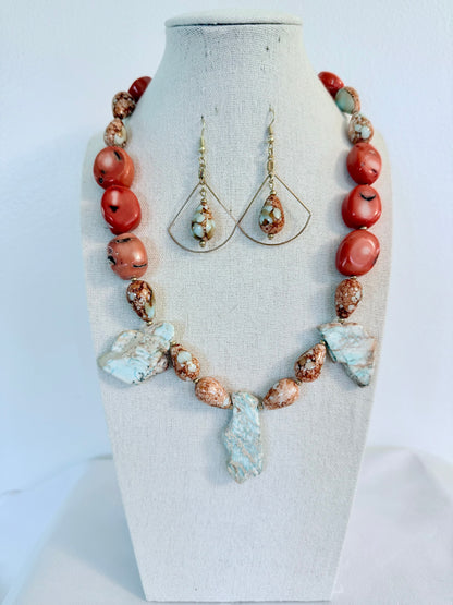 The Calypso Bib Necklace and Earring Set