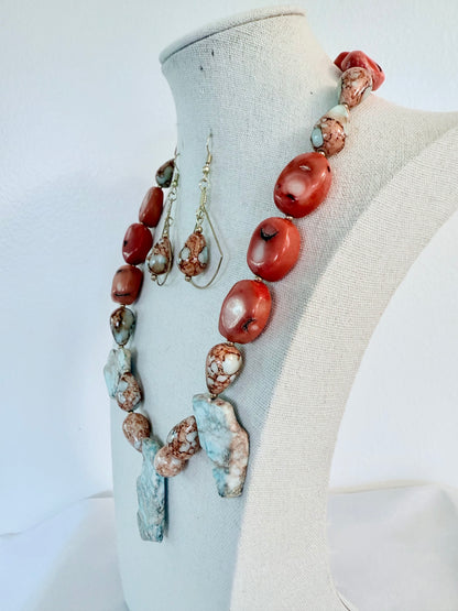 The Calypso Bib Necklace and Earring Set