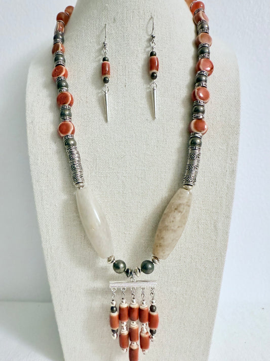 Athena Necklace and Earring Set
