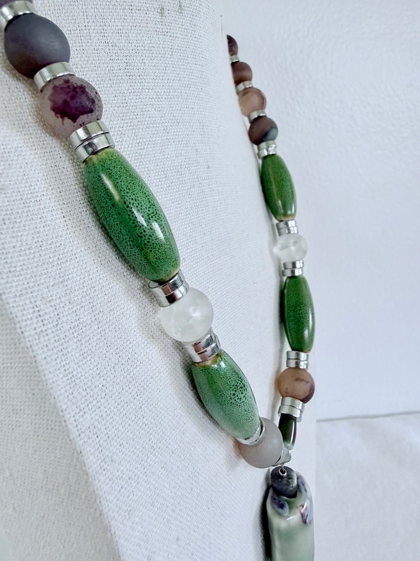 The Iris Pendant Necklace and Earring Set
