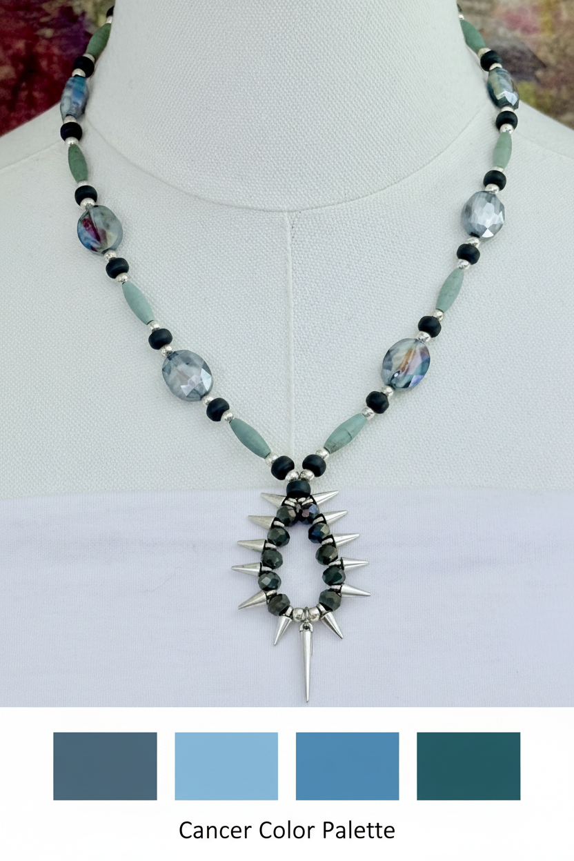 Cancer Necklace: Intuitive| Nurturing| Protective
