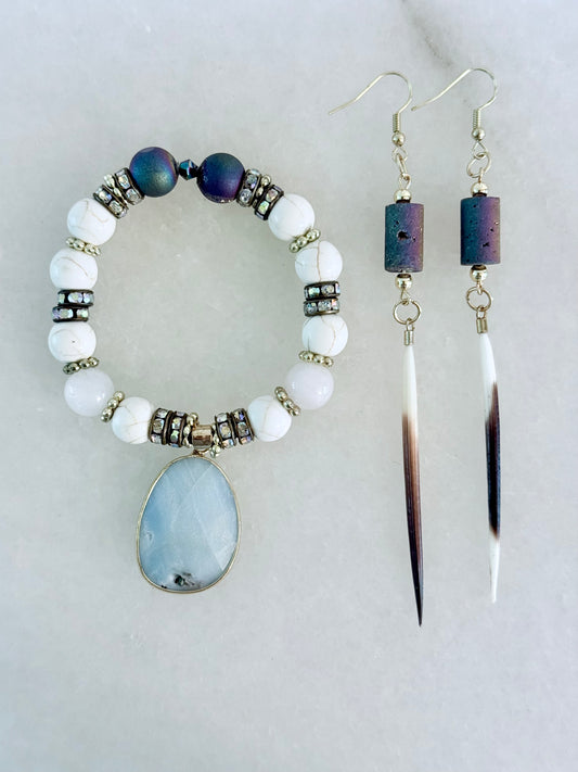 The Spring Queen Earring and Bracelet Set