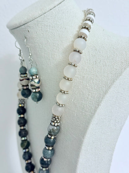 The Verdantia Pendant Necklace and Earring Set