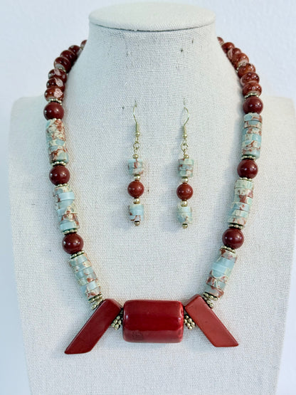 The Wadjet Choker and Earring Set