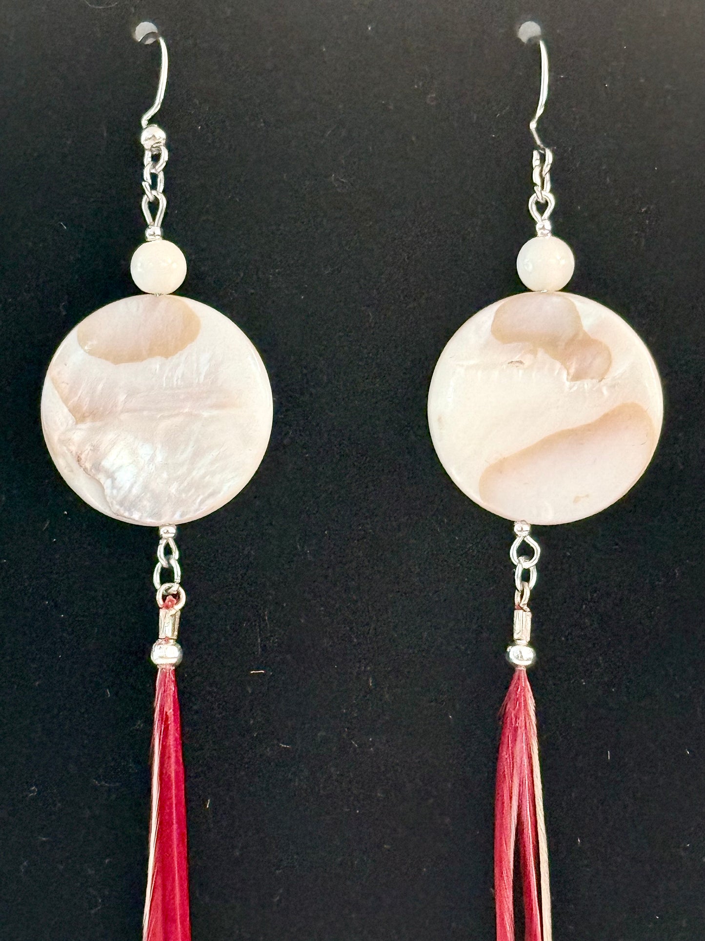 The Yin Feather + Stones Earring Set