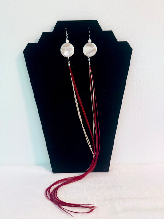 The Yin Feather + Stones Earring Set