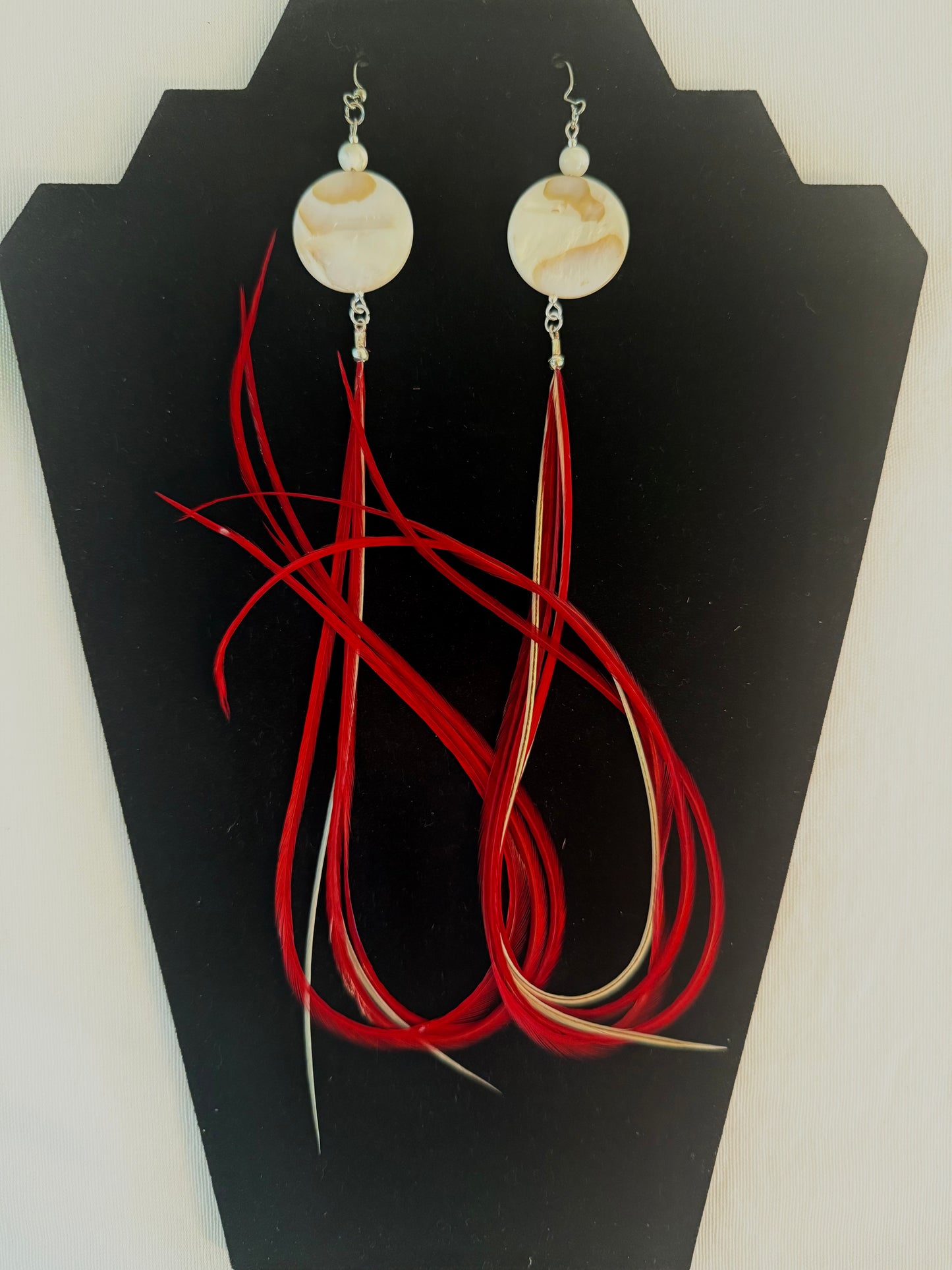 The Yin Feather + Stones Earring Set